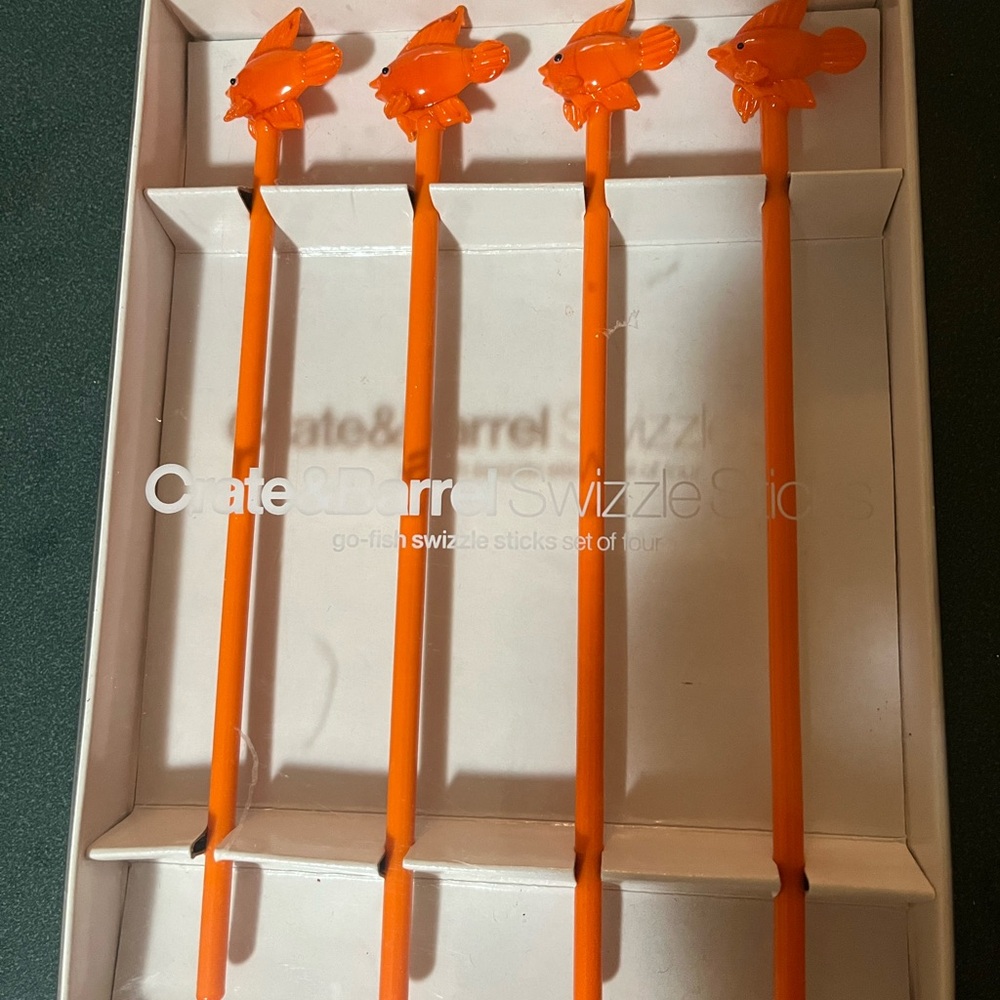 Crate & Barrel Swizzle sticks set of 4